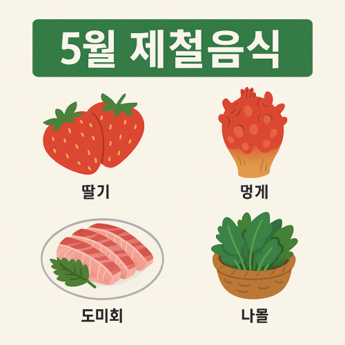 5월 제철음식 총정리! 지금 먹어야 할 해산물·과일·나물은?