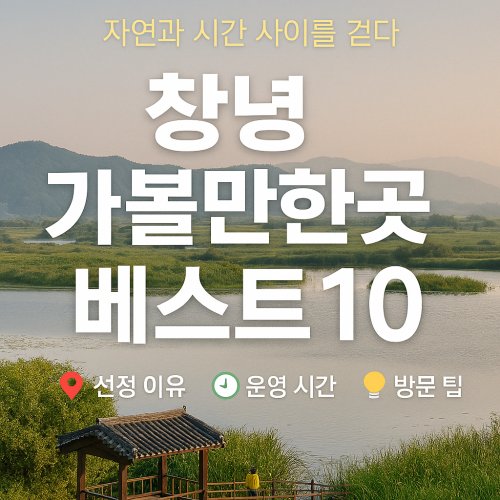 창녕 가볼만한곳 우포늪 화왕산 유채꽃 사계절 감성 충전 완벽 가이드