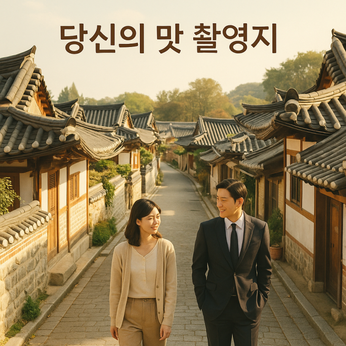 당신의 맛 촬영지 전주한옥마을에서 두 남녀가 걷는 장면