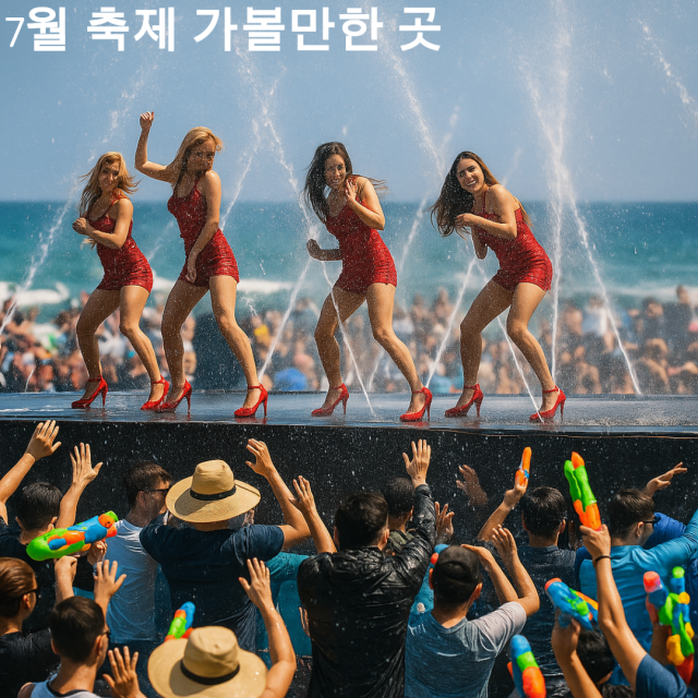 7월 축제 가볼만한 곳 부산바다축제에서 사람들이 즐기고 있다.