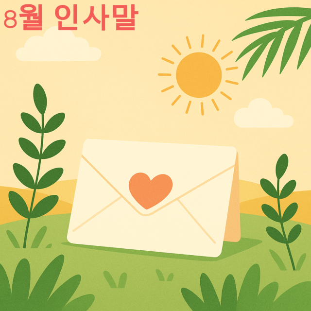 8월 인사말 베스트 30 완벽 정리 복사만 하면 끝!